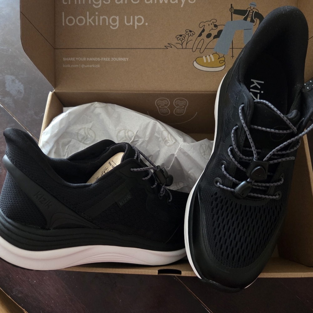 Kizik Black Athletic Shoes - STYLE: London
